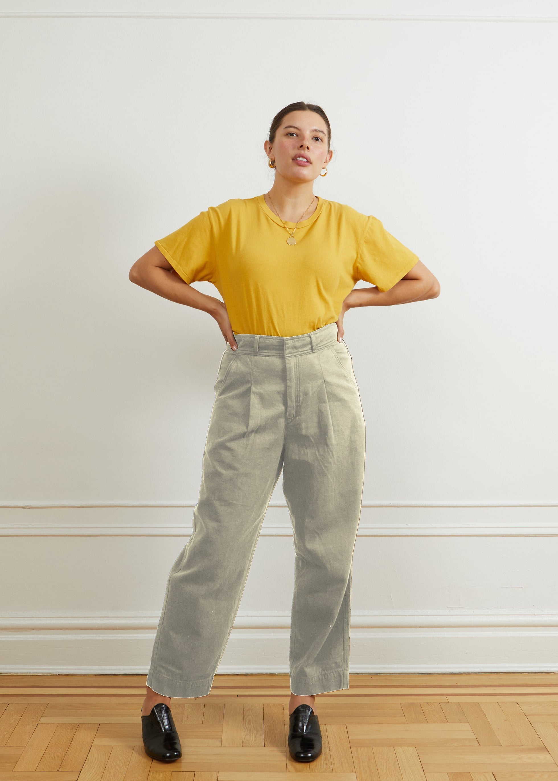 Loup - Elaine Pleated Tapered Trousers - Salt -
