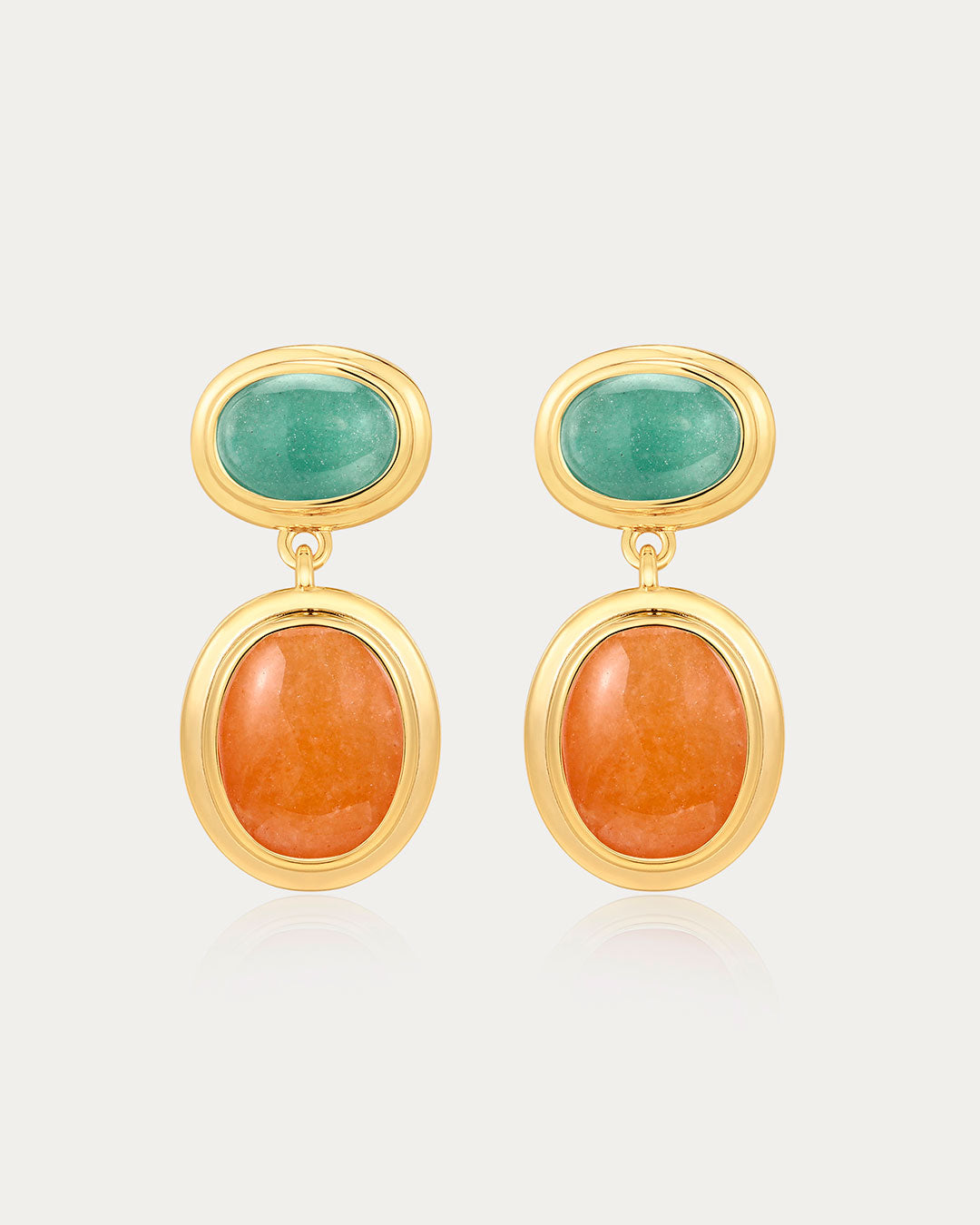 Luv Aj - Sunset Double Stone Studs - Gold