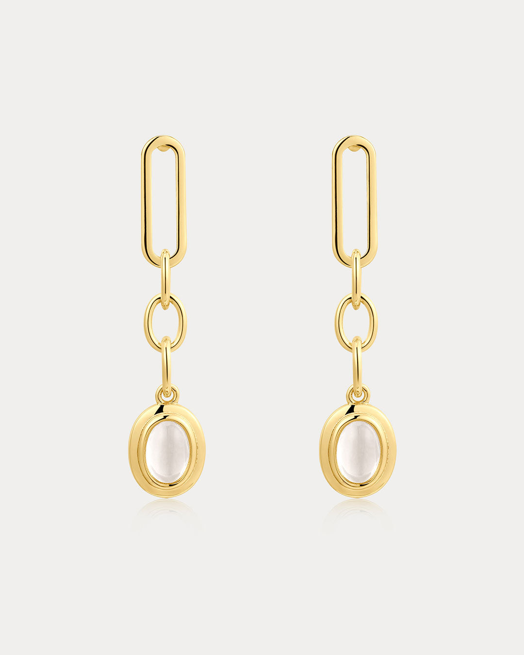 Luv Aj - Sunset Stone Chain Studs - Gold