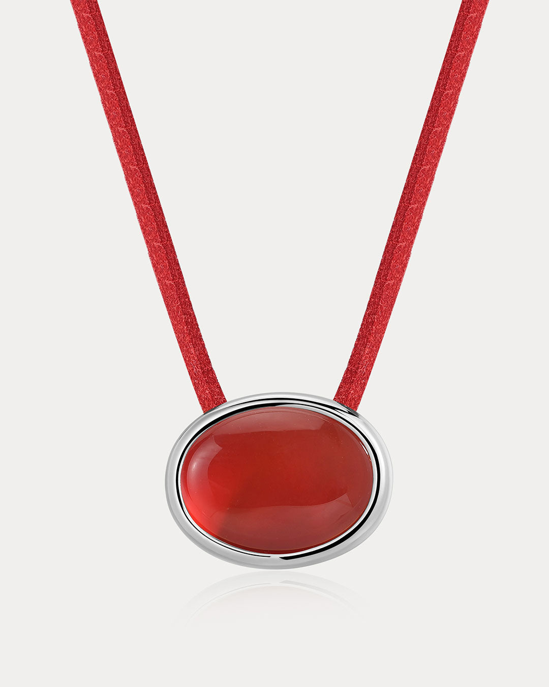 Luv Aj - Sunset Stone Cord Necklace - Red - Silver