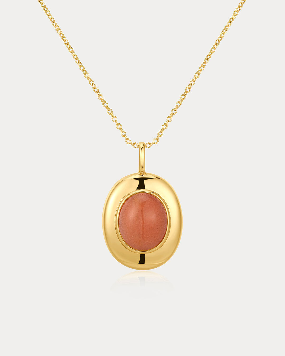Luv Aj - Sunset Stone Locket Necklace - Gold