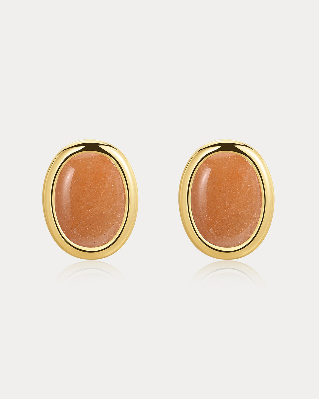 Luv Aj - Sunset Stone Studs- Red - Gold