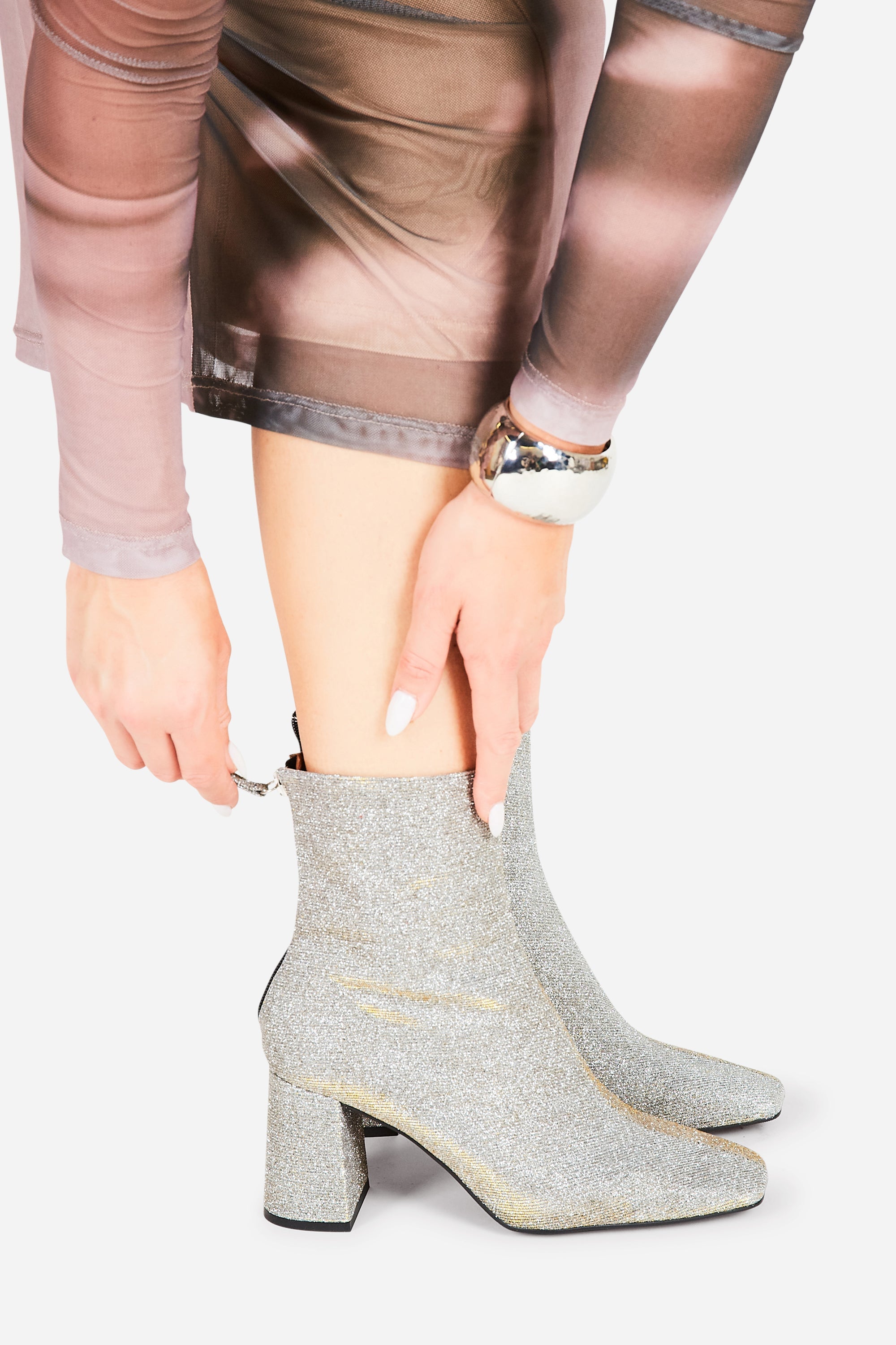 Intentionally Blank - Tabatha Textile Heeled Boot -