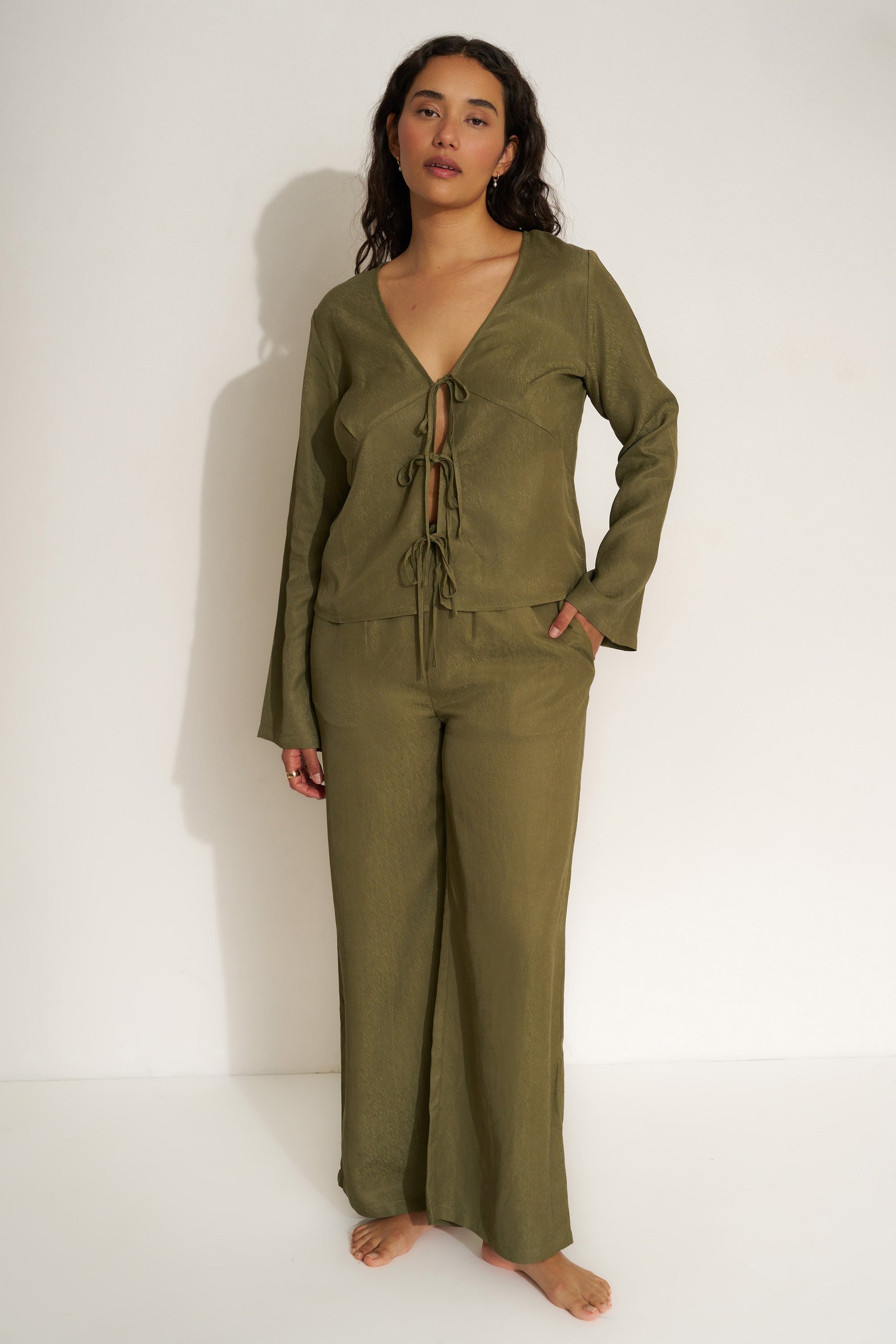 Be Idle - The Drawstring Pant - Olive -