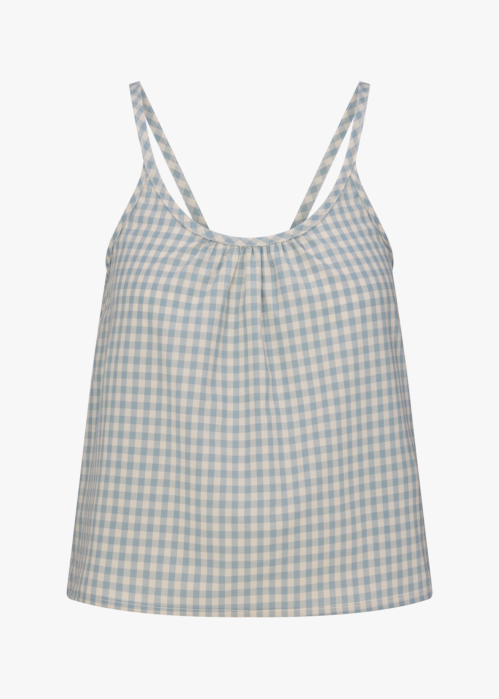 Rat Boi - Keyhole Cami - Sky Gingham -