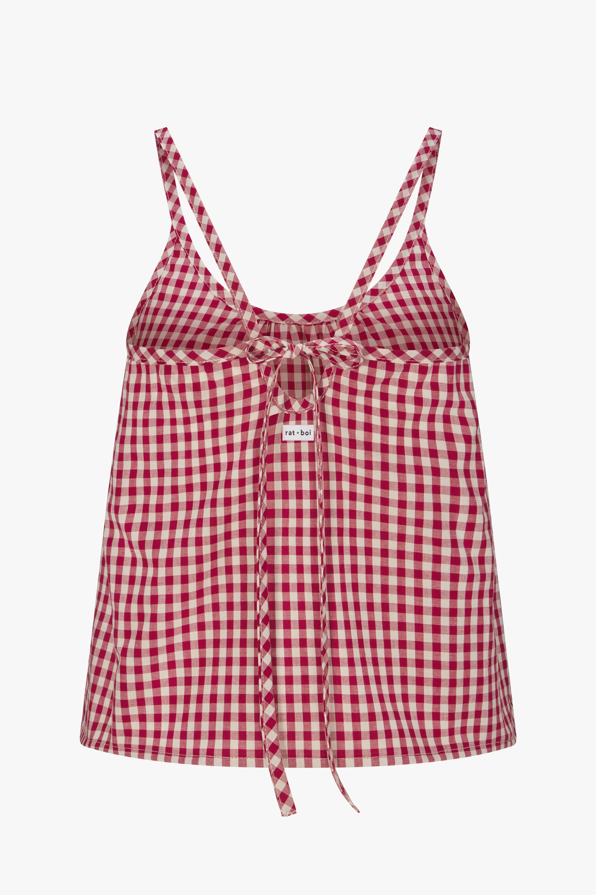 Rat Boi - Keyhole Cami - Cherry Gingham -