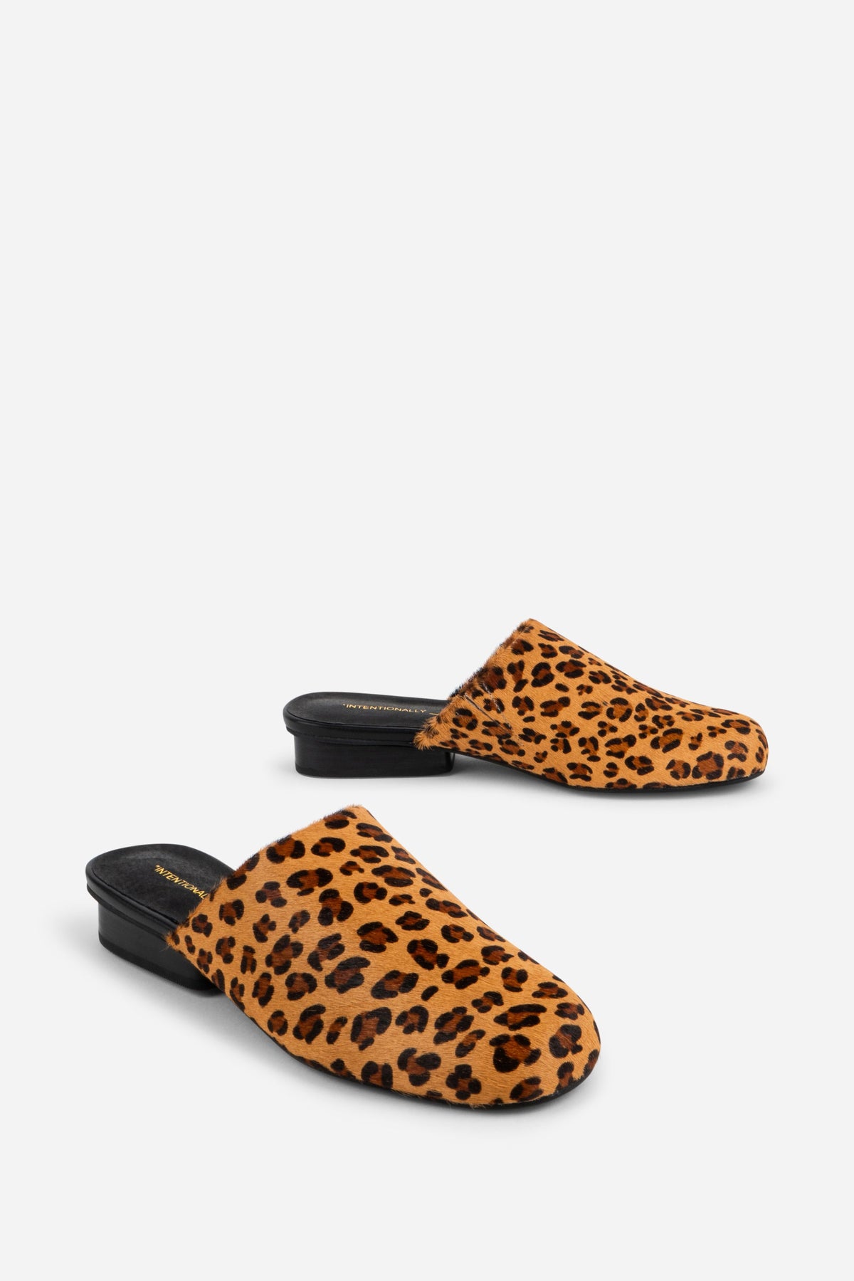 Intentionally Blank - Touch Cowhide Slip On Mule - LEOPARD COWHIDE