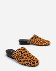 Intentionally Blank - Touch Cowhide Slip On Mule - LEOPARD COWHIDE