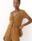 Callahan Knitwear - Tula Knit Cardi - Bronze -