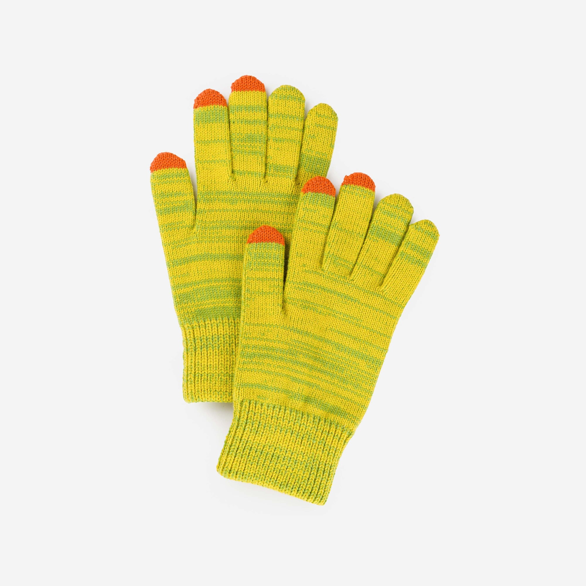 Verloop - Twist Knit Touchscreen Gloves - Golden Olive Green