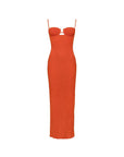Montce - Tangerine Petal Long Slip Dress -