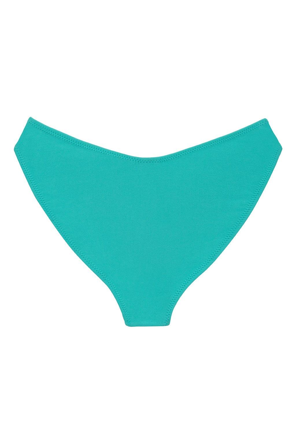 Montce - Teal Added Coverage Lulu (Zig-Zag Stitch) Bikini Bottom -