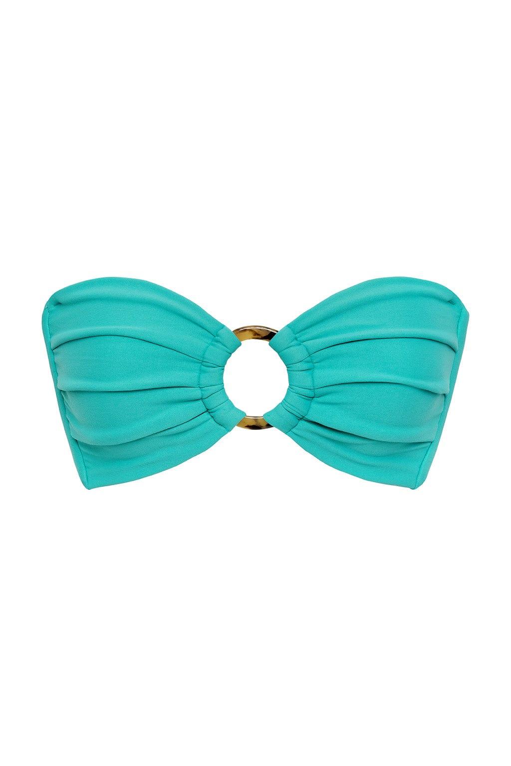 Montce - Teal Tori Ties Bandeau Bikini Top -