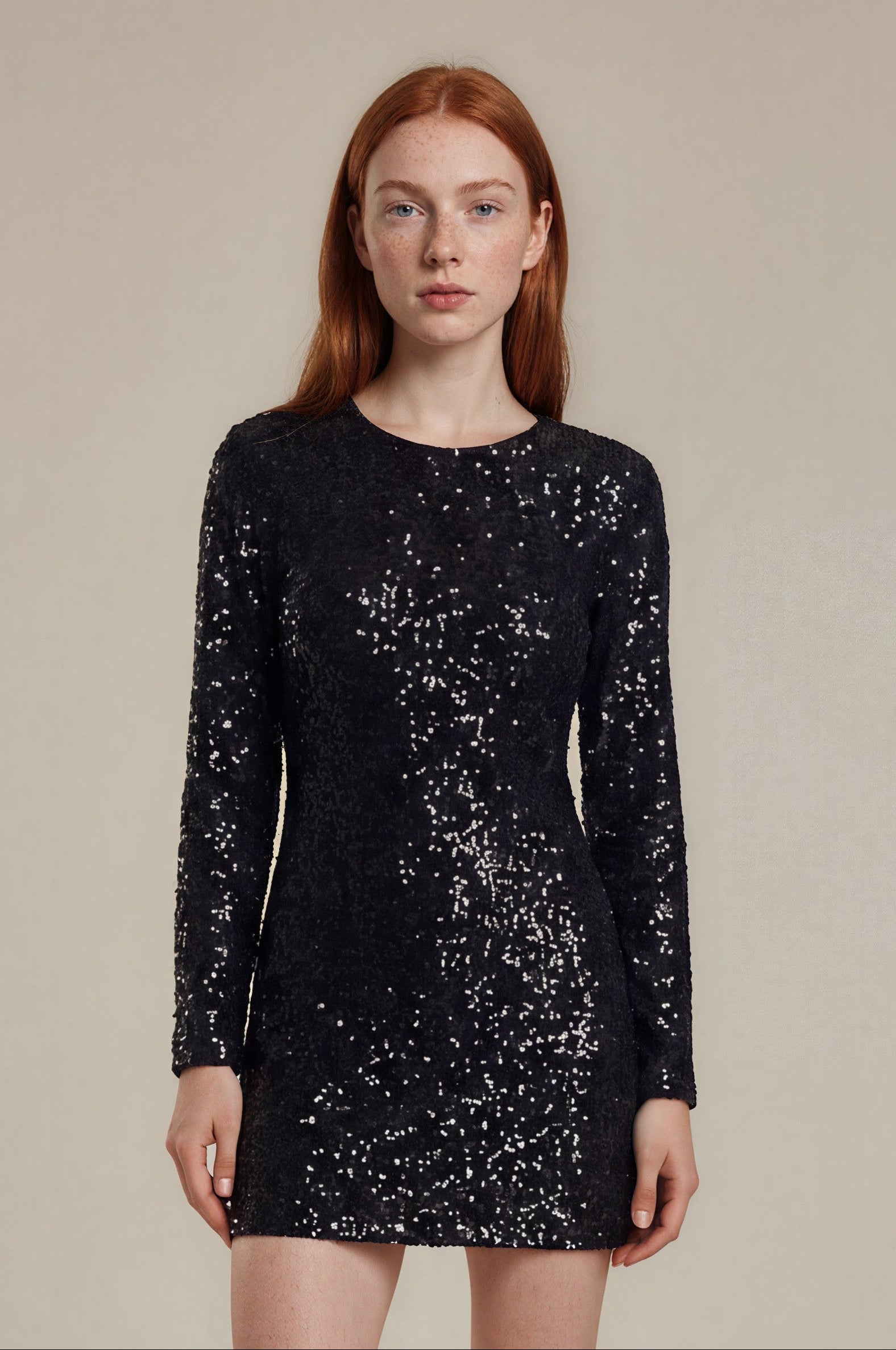 Tessa Sequin Dress - Black