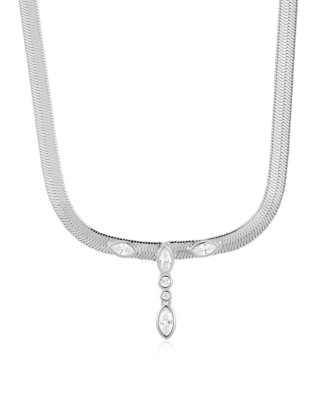Luv Aj - The Bianca Drop Necklace - Silver