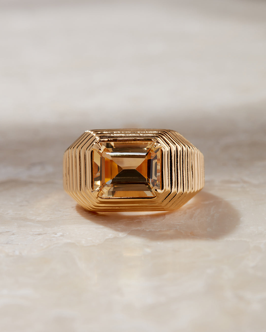 Luv Aj - The Caroline Step-Cut Ring- Citrine -