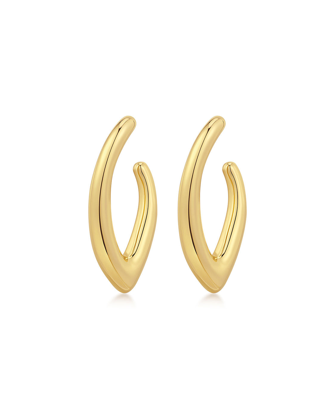 Luv Aj - Chain Sculpt Link Earrings - Gold