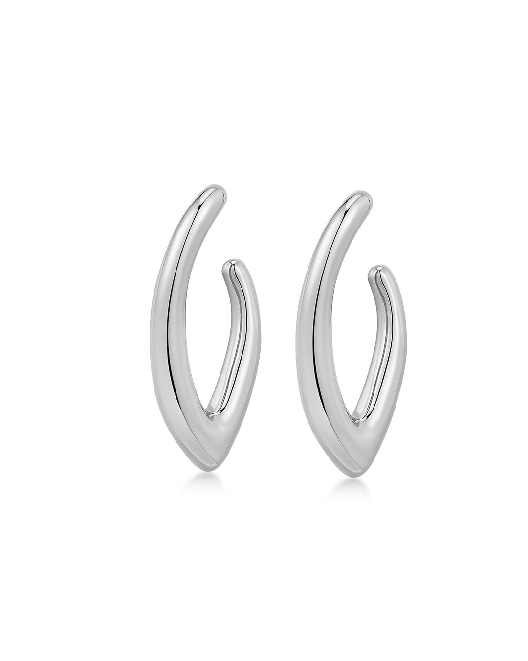 Luv Aj - Chain Sculpt Link Earrings - Silver