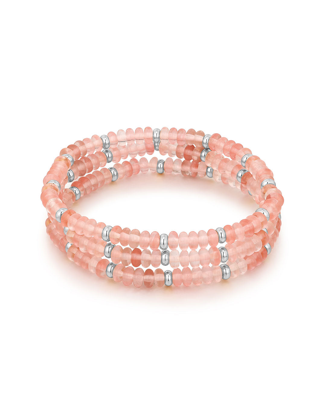Luv Aj - The Coquille Beaded Bracelet Set - Silver
