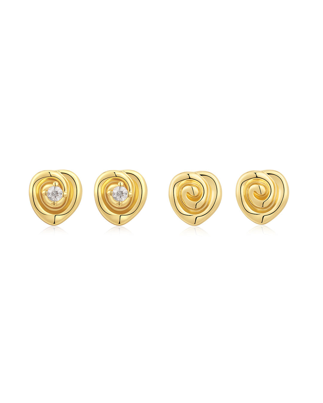 Luv Aj - The Coquille Studs Set - Gold