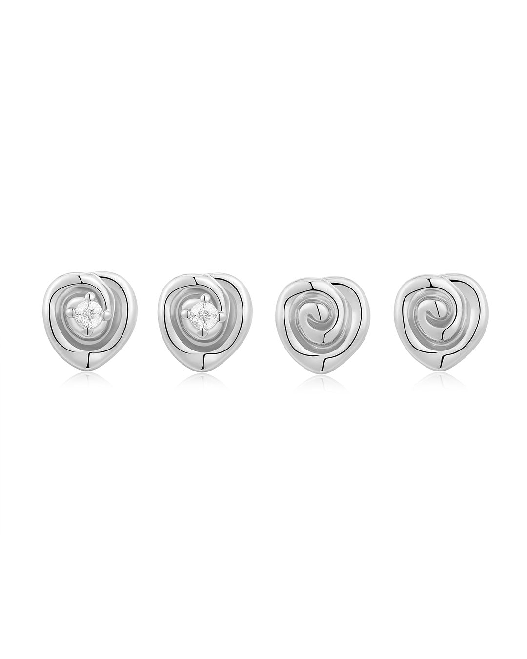 Luv Aj - The Coquille Studs Set - Silver