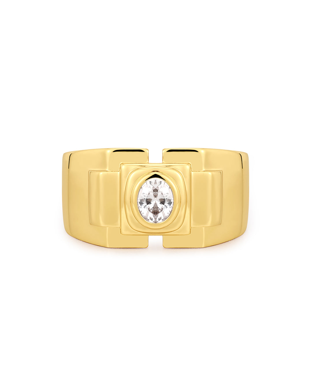 Luv Aj - The Déco Statement Ring - Gold