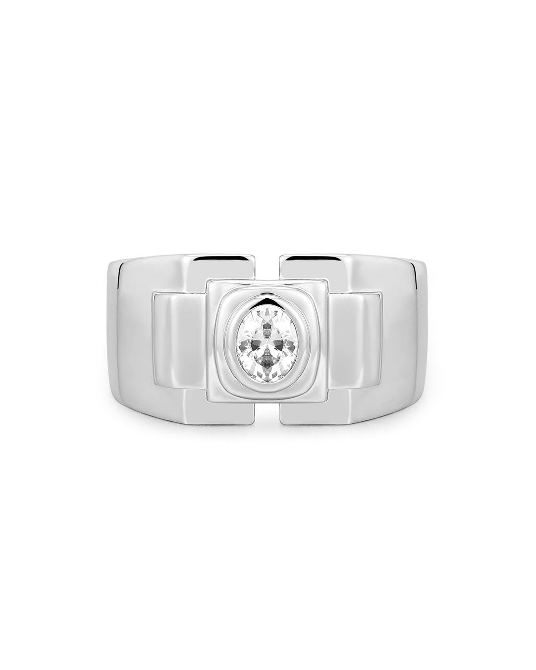 Luv Aj - The Déco Statement Ring - Silver