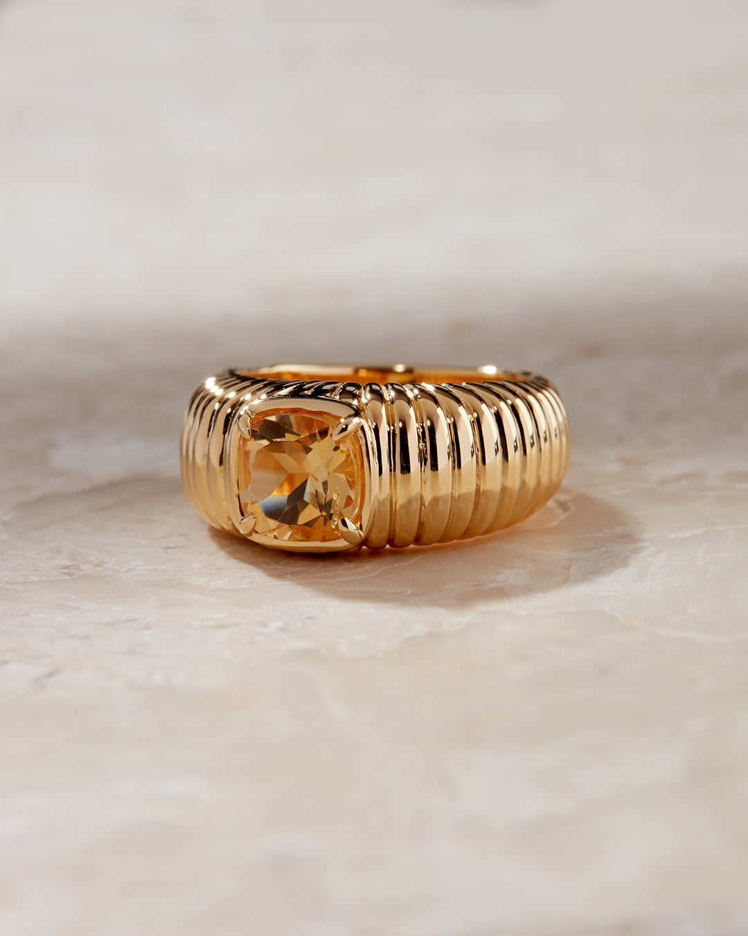 Luv Aj - The Elizabeth Cushion Ring- Citrine -