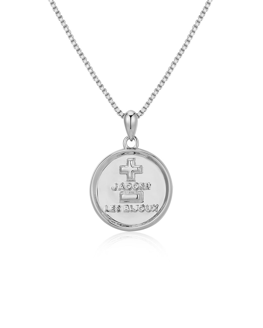 Luv Aj - The 'I Love Jewelry' Coin Necklace - Silver