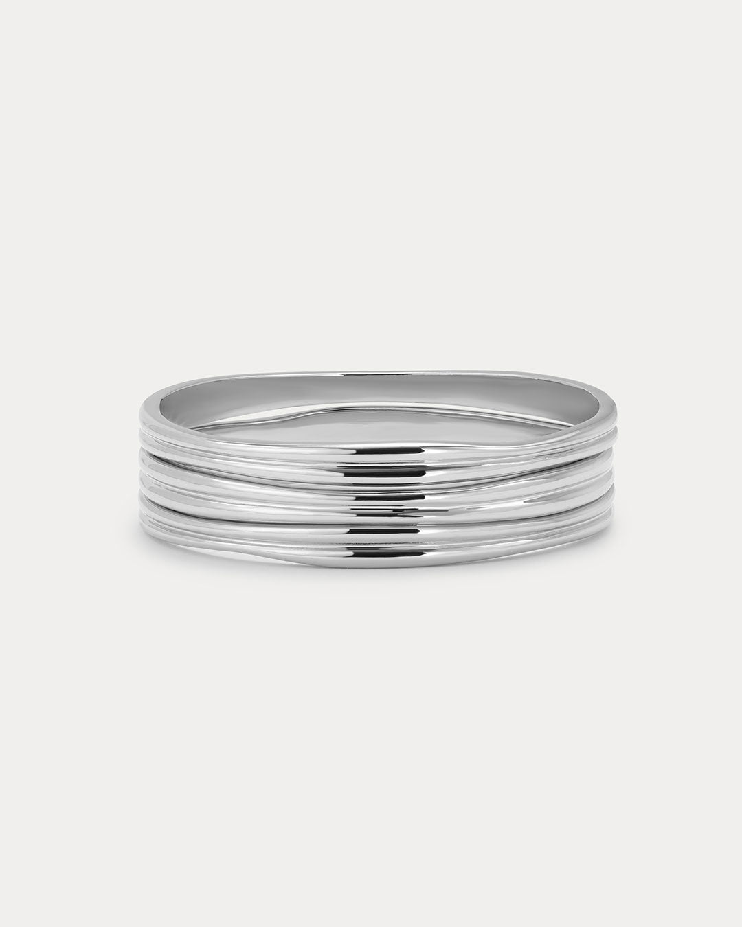 Luv Aj - The Mallorca Bangles Set - Silver