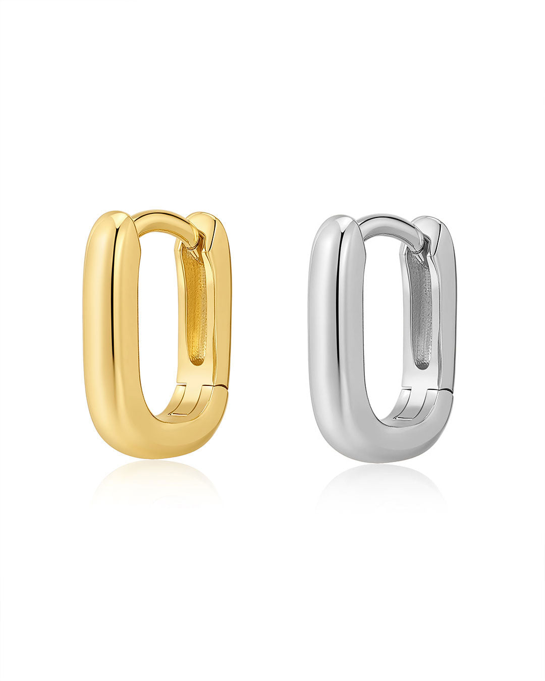 Luv Aj - The Mini Chain Link Huggies- Two Tone -