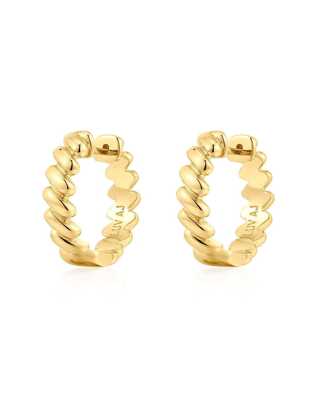 Luv Aj - The Mini Snake Chain Hoops - Gold