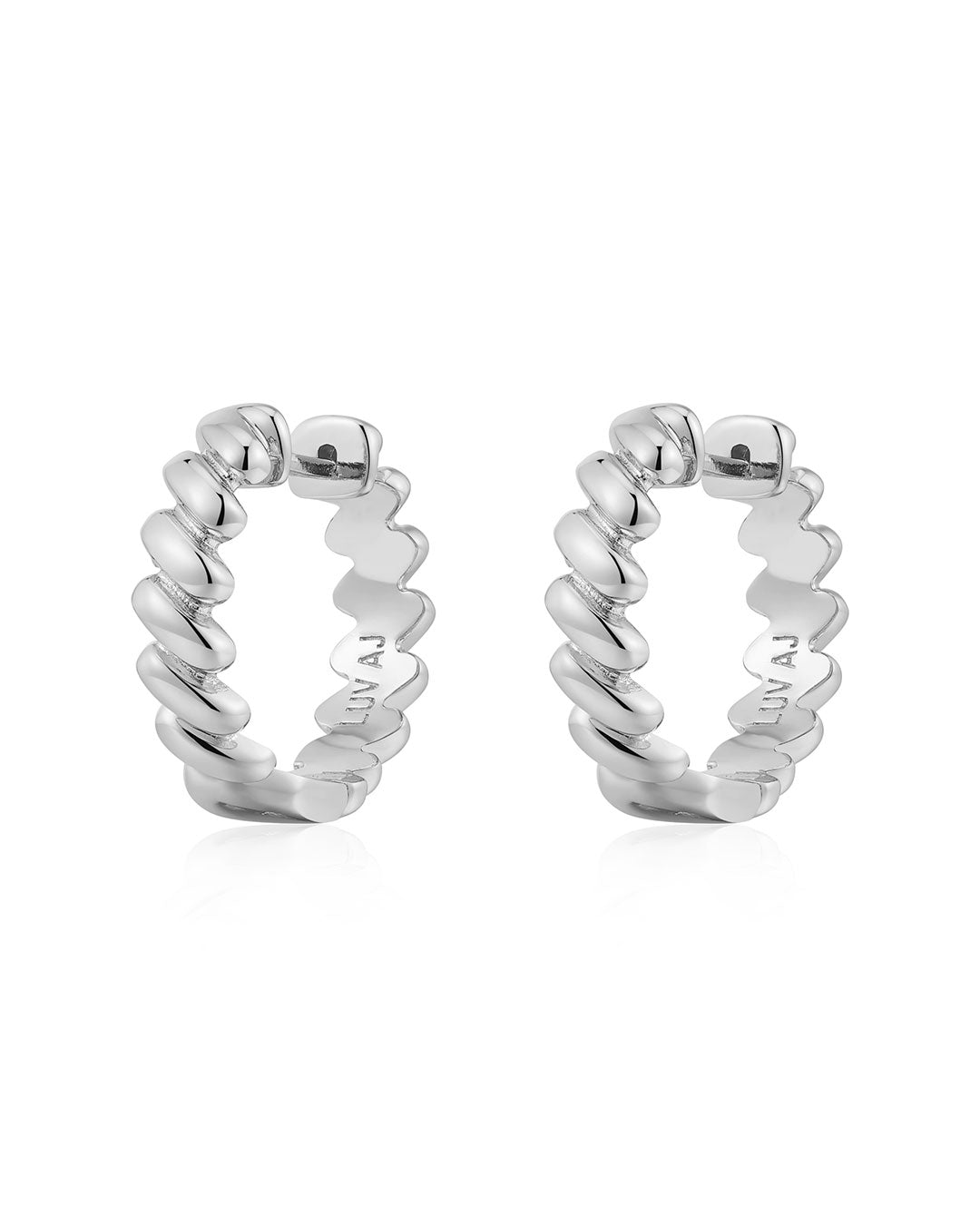 Luv Aj - The Mini Snake Chain Hoops - Silver