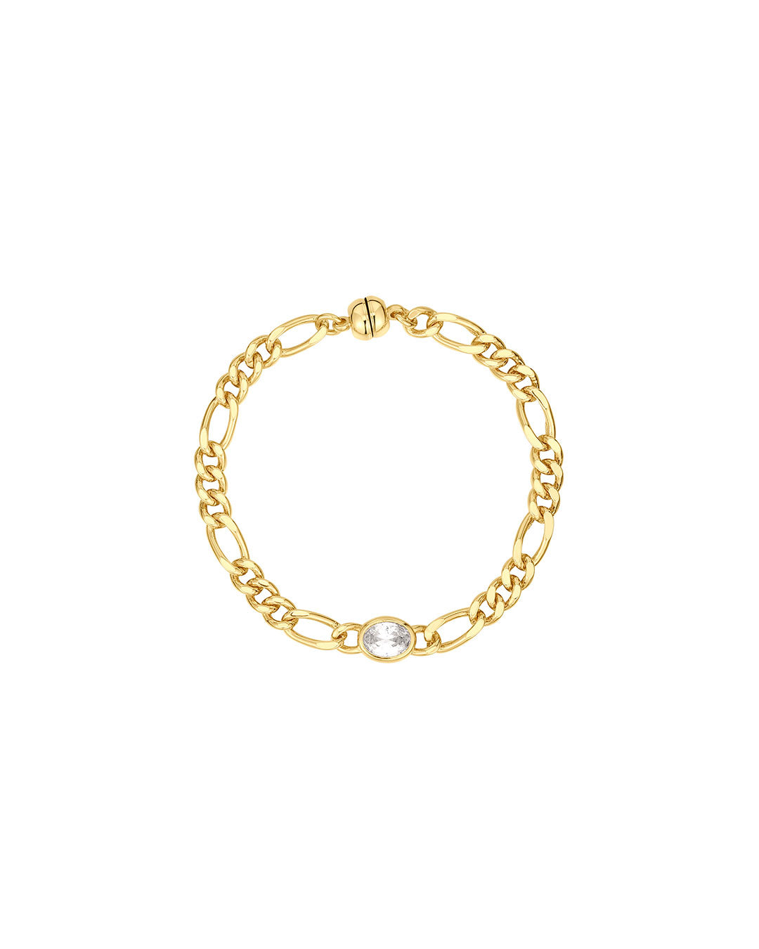 Luv Aj - The Oval Bezel Chain Bracelet - Gold