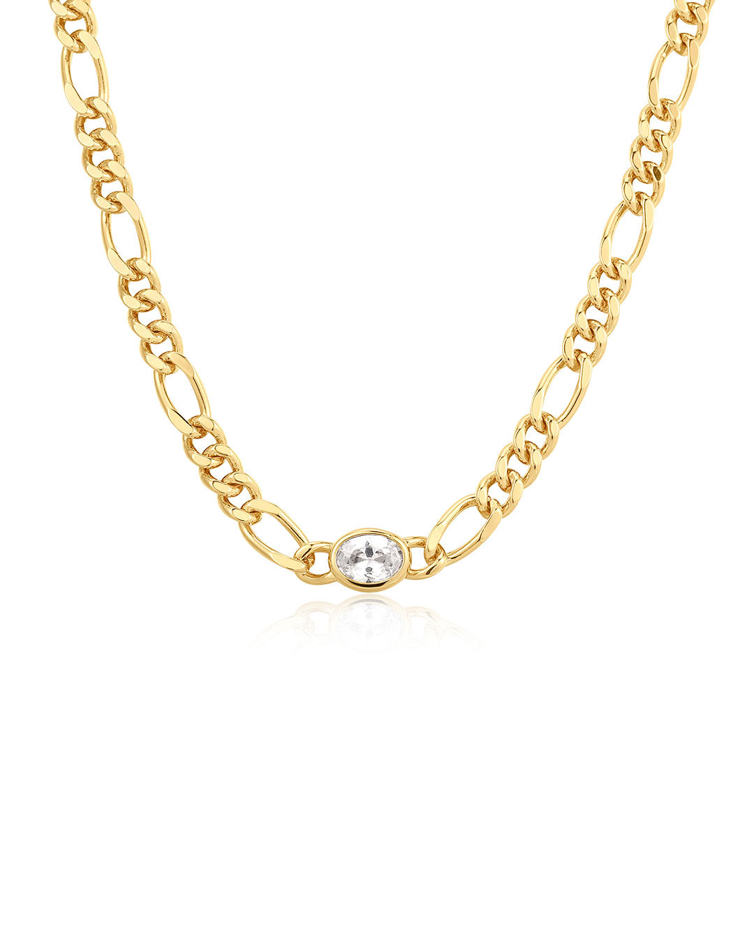 Luv Aj - The Oval Bezel Chain Necklace - Gold