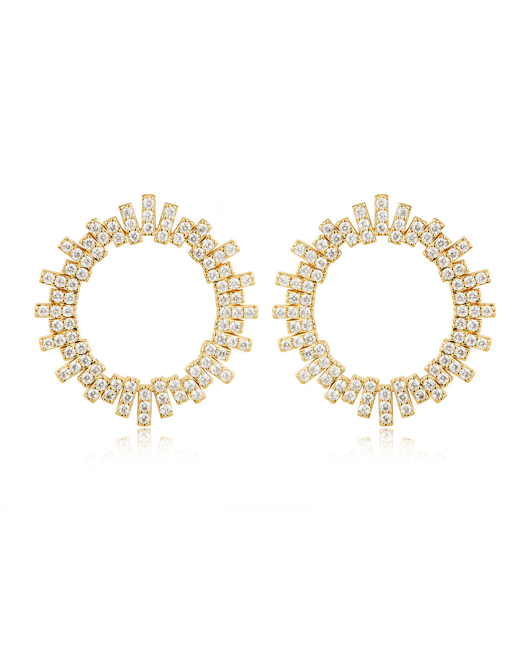 Luv Aj - The Pave Ray Earrings - Gold