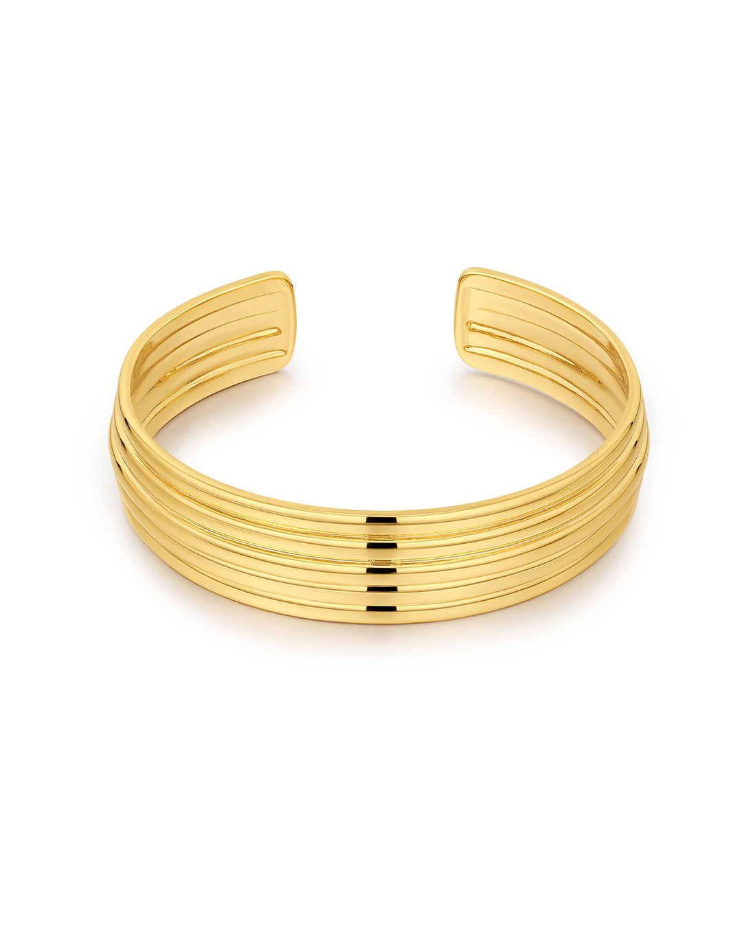 Luv Aj - The Ridged Positano Cuff - Gold