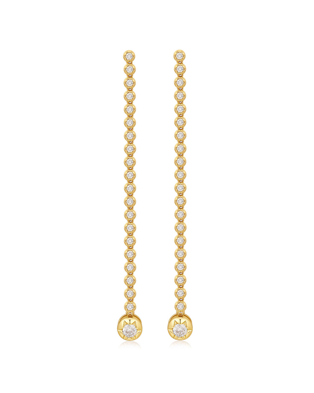 Luv Aj - The Rose Bud Tennis Drop Studs - Gold