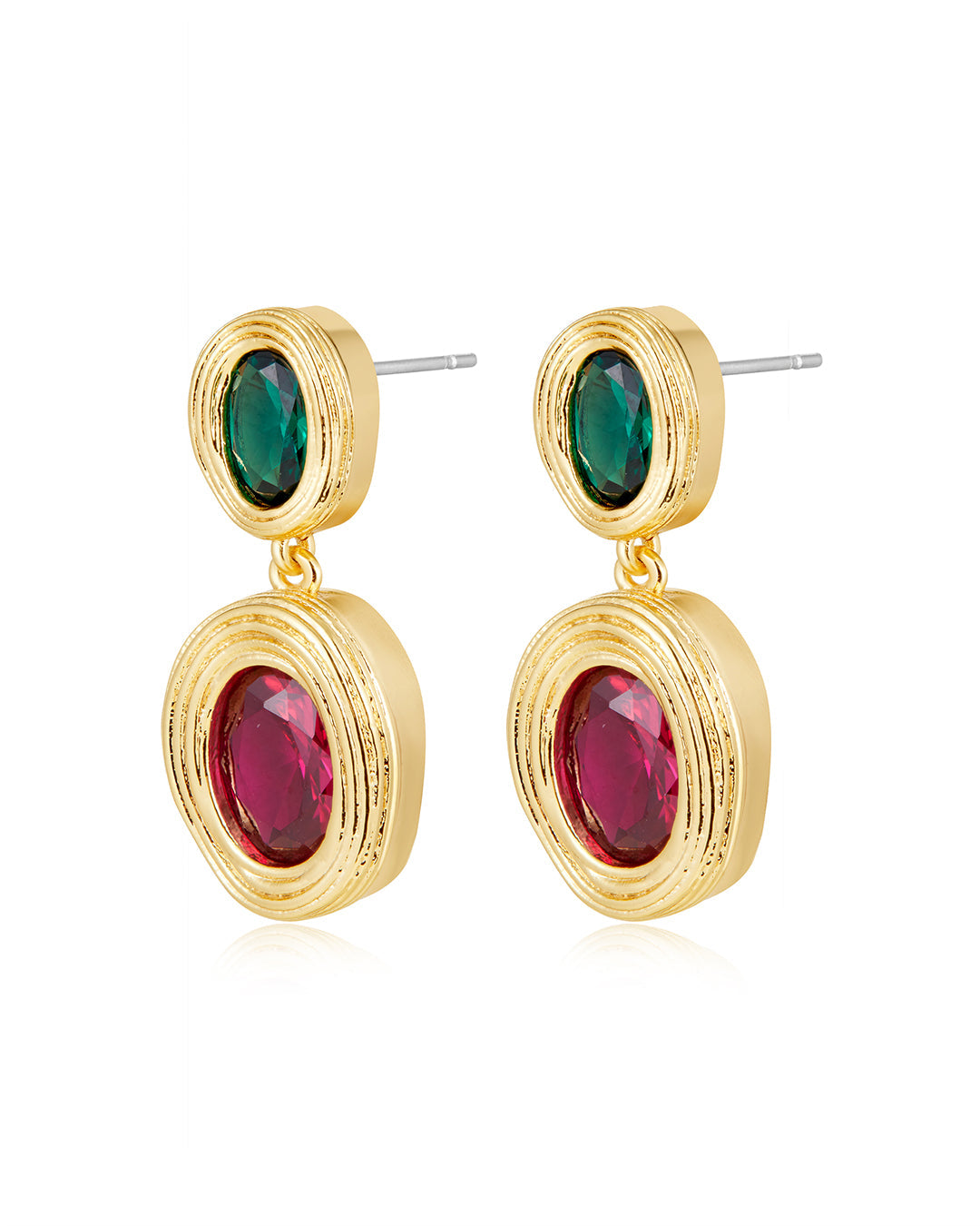 Luv Aj - The Royale Stone Drop Studs - Gold