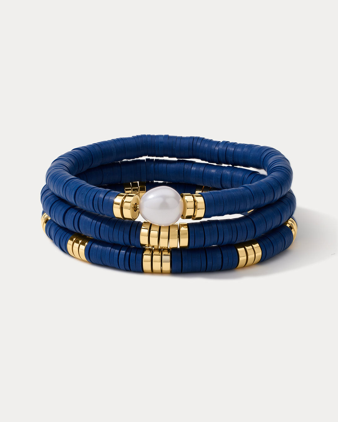 Luv Aj - The Seville Pearl Bracelet Set - Navy -