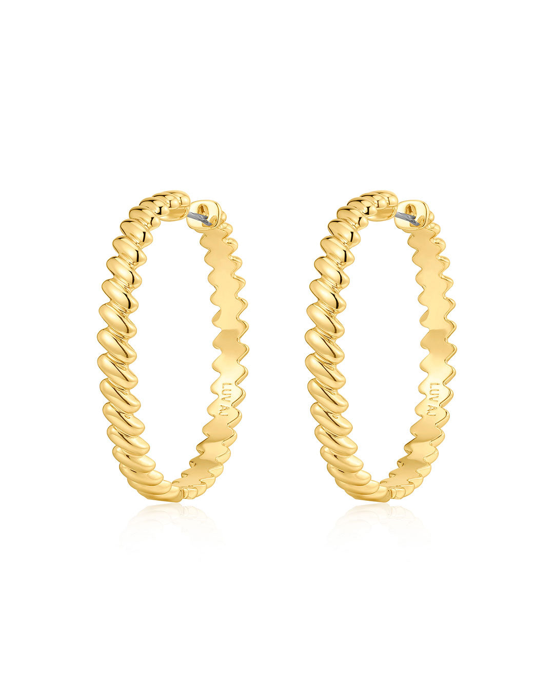 Luv Aj - The Snake Chain Hoops - Gold