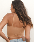 Boob-eez - The Kyla Double Layer Crop Tank - Medium Nude -