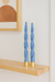Creative Co. - Twisted Taper Candles - Blue -