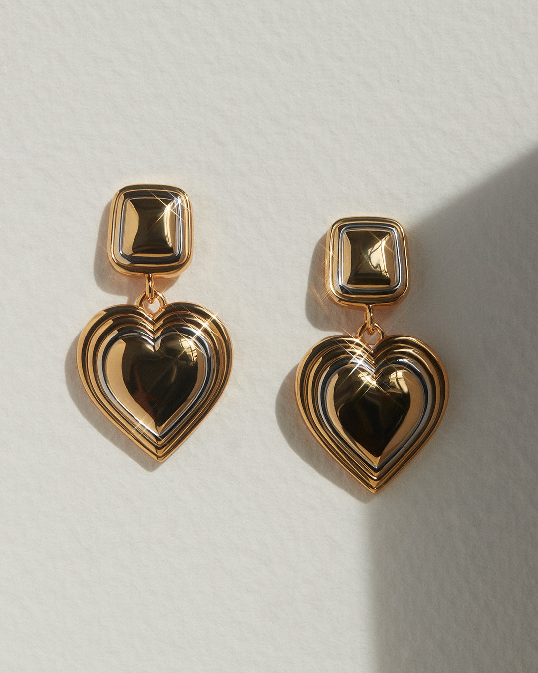 Luv Aj - Two-Tone Heart Earrings -