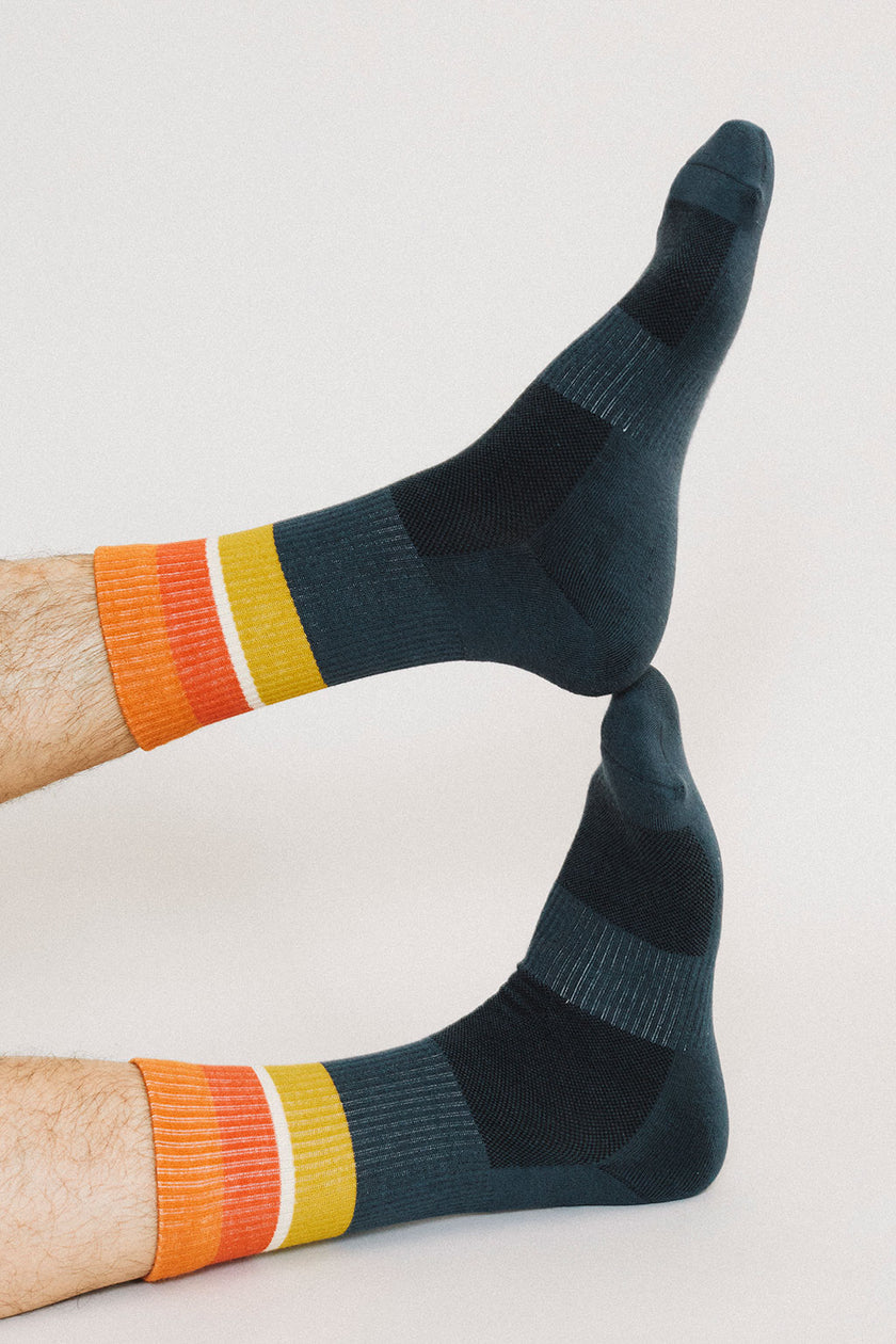 Tailored Union - Sam - Heather Blue Men's Socks -