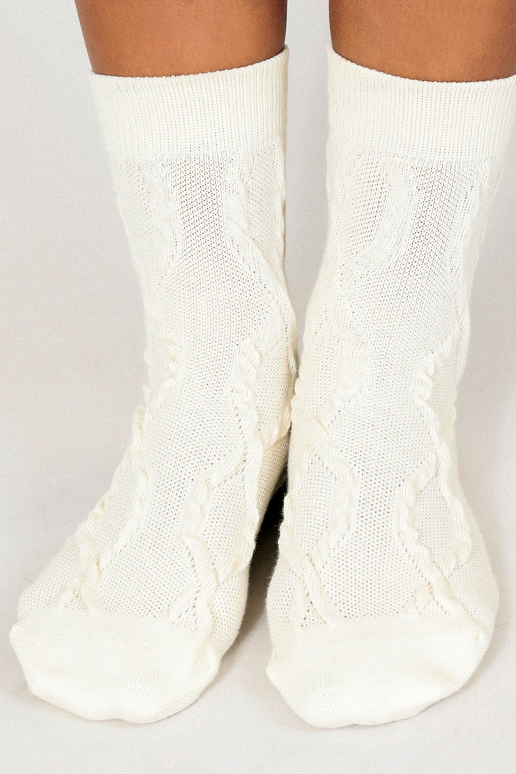 Tailored Union - Cable Sock - Off White -