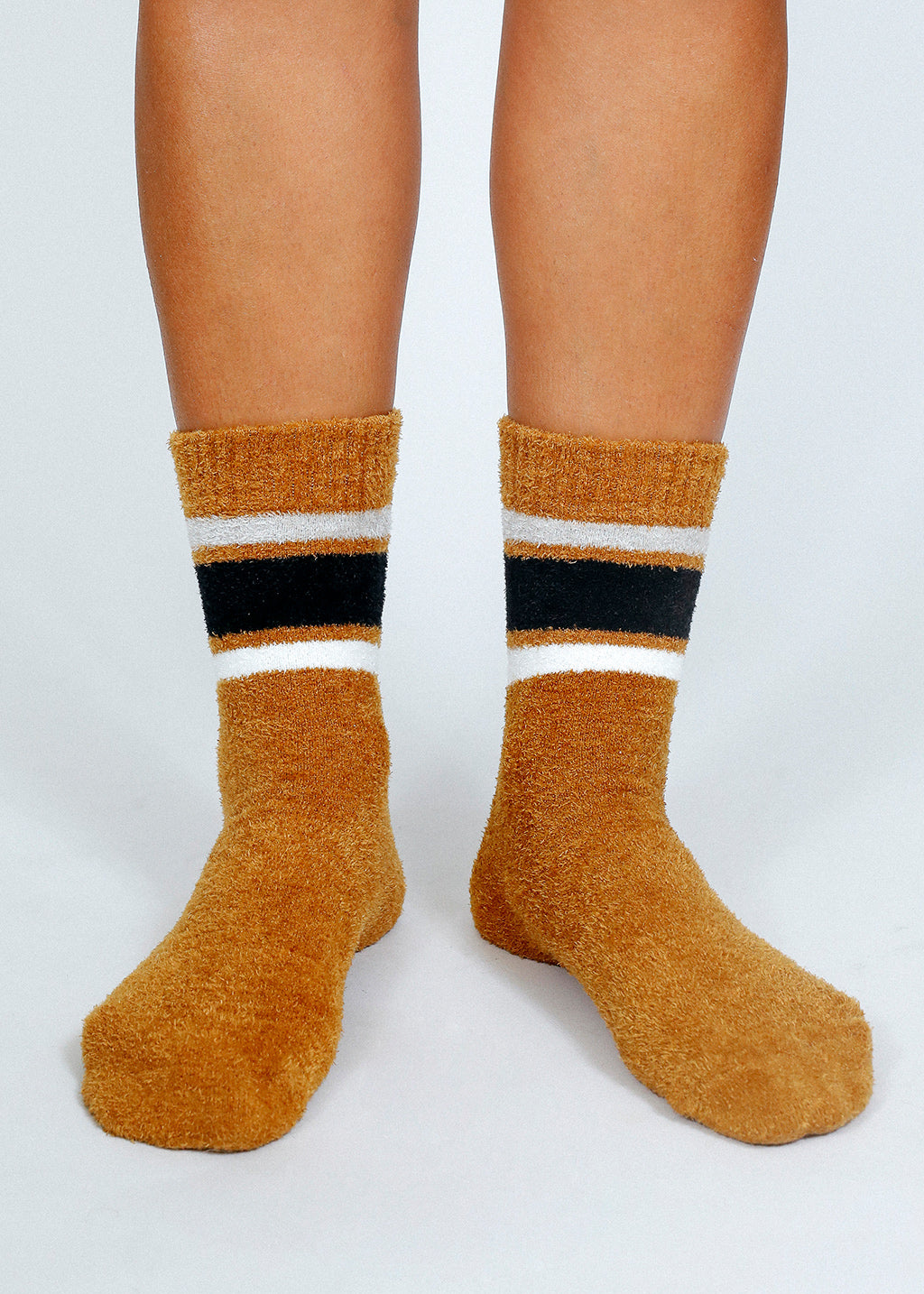 Tailored Union - Flour Plush Teddy Ankle Socks - Caramel -