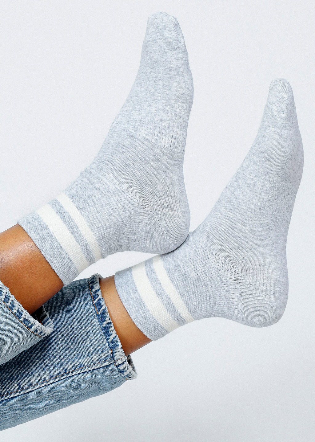 Tailored Union - Jouer Socks - Heather Grey/White -