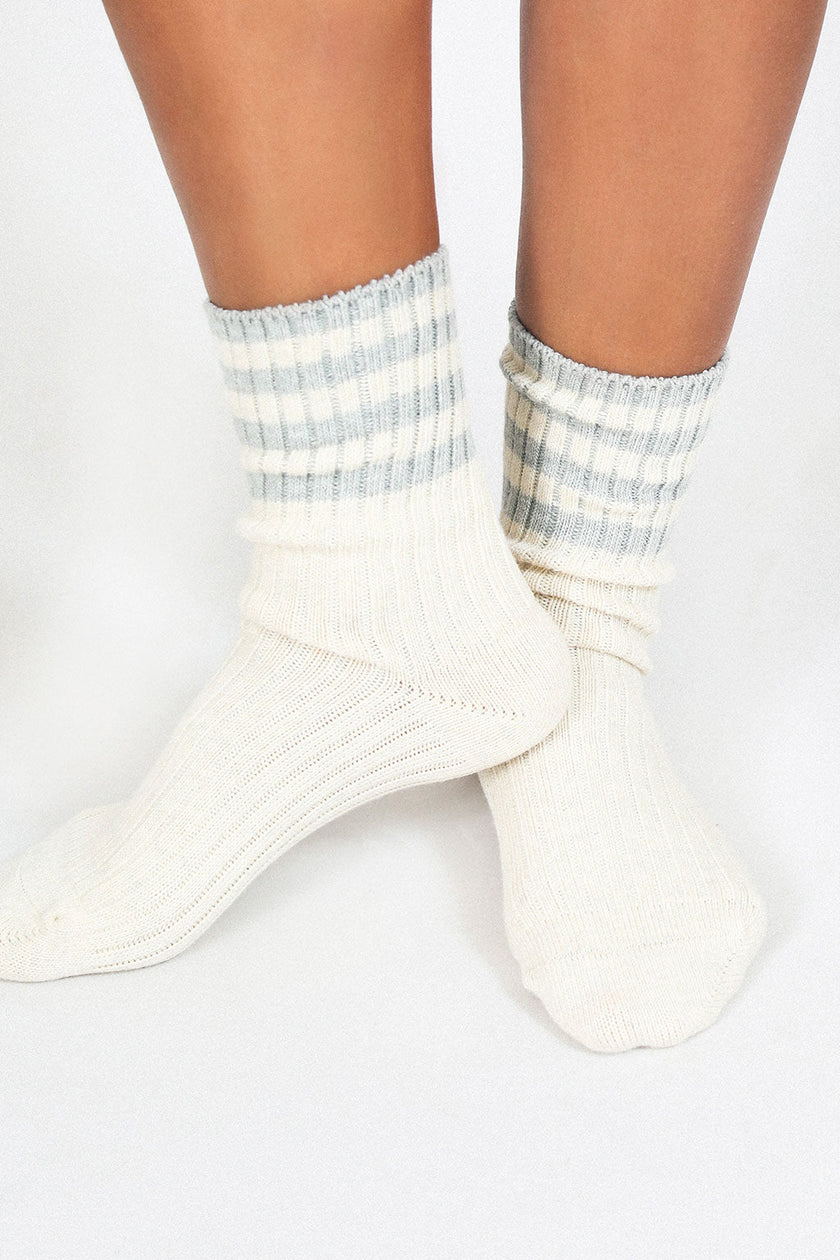 Tailored Union - Lexi Crew Sock - Heather White -