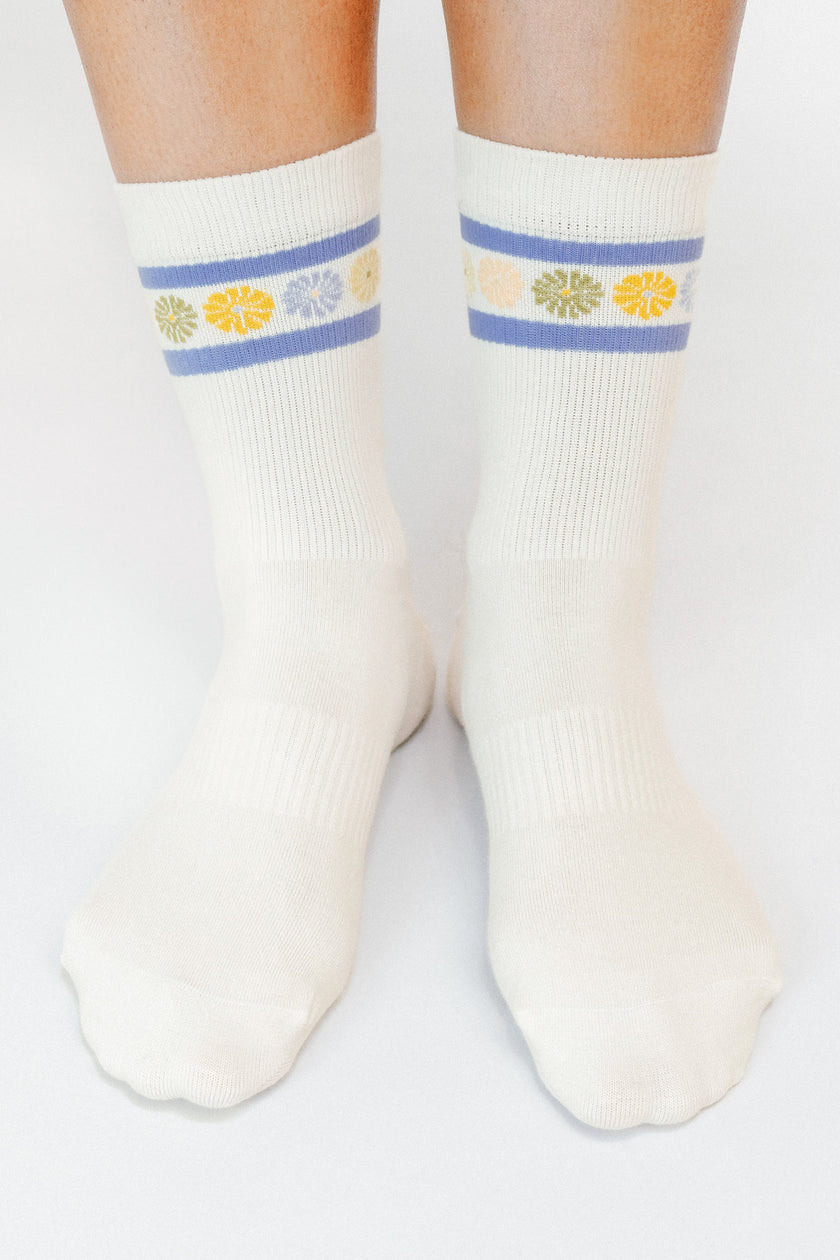 Tailored Union - Flower Crown Knit Ankle Sock -